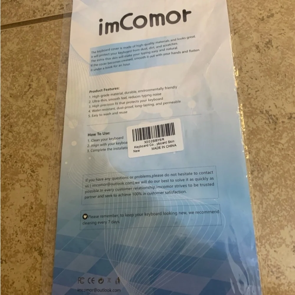 New! ImComor Keyboard Clear Silica Gel Membrane Laptop Keyboard Protection.